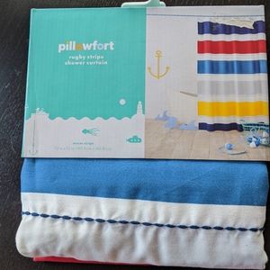NWT Fabric Stripe Shower Curtain